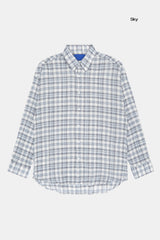 Origin linen over check shirt