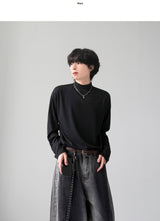 ウィーバーハーフネックニットTシャツ