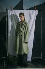 BALLOON TRENCH COAT -BEIGE