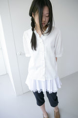 mesh layered sleeveless ops(2colors)
