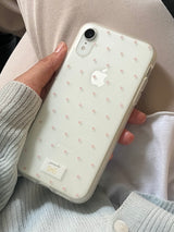 dot phonecase 半透明ドット柄ケース ベビーピンク