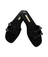 Vero Double Buckle Summer Daily Minimal Slippers 2 colors