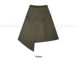 (WOOL) D-RING UNBALANCE SKIRT