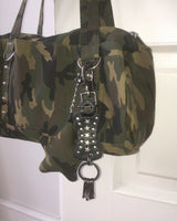 Yeoru Bohemian Star Stud Leather Carabiner Keyring