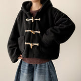 Fling fleece hood tteokbokki coat