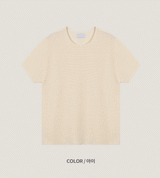 lay velour spring cut-off  short sleeve knit