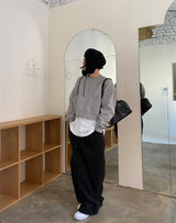double pintuck wide pants