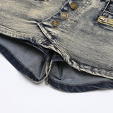 Demi Zip Denim Skort