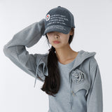 TEXT BALL CAP (CHARCOAL)