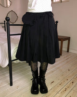 Jev Pleated Back-Banded Midi Skirt