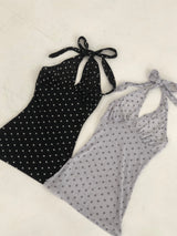 Dot Ribbon Halterneck Sleeveless