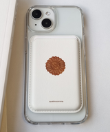 yaggwa yaggwa cookie MagSafe leather card wallet 