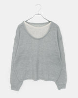 Mishu Color-Block Layered Loose-Fit Long Sleeve Knit