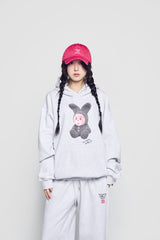 24FW RABBIT BELLY HOODIE MELANGE