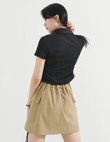 Camilla Pin Tuck Cargo Bending Skirt