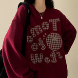 Tomato check sweatshirt