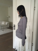 ティップトゥルーズフィットシースルー長袖Tシャツ