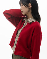  COZY WAVE CARDIGAN (RED)