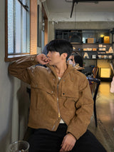 Ber suede collar neck jacket