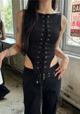 Curve islet sleeveless(3color)
