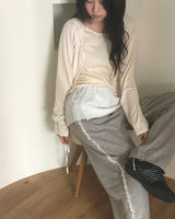 リプティドットレイヤードカーディガンTシャツ