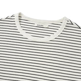 KIRSH プレーンストライプスリムフィット長袖Tシャツ [WHITE]