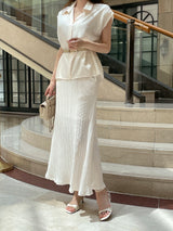 Roan Open Collar Cap Sleeve Blouse