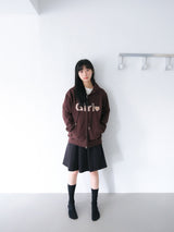Girl zip-up hoodie - Brown