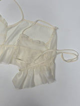 Frilled See-through Layered Bustier