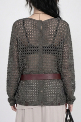REVERSIBLE MESH KNIT CARDIGAN (2COLORS!)
