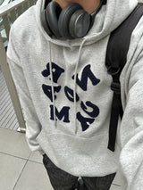 Alphabet embroidered Hooded