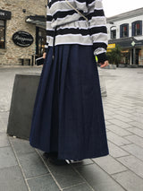 Luv Pintuck Banding Denim Skirt (2c)
