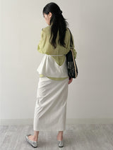 [Set-up Available] Catch Slit Banding Long Skirt