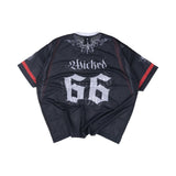 HIERARCHY STUDIOS Spellbound - ブラックウィックワイドオーバーサイズメッシュジャージ