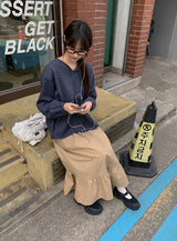 26SS★ [BAONHAUS] ルミィチェックリボンブラウス