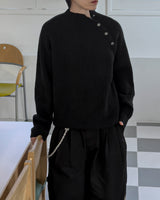 Nell Line Neck Button Knit