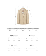 THREE BUTTON BLAZER (BEIGE)