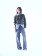 ICE BLUE HOT-FIX RHINESTONE CRINKLE WHISKER BOOTCUT JEANS