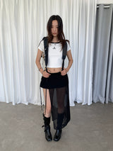 スポーツクロップラウンドショートスリーブTシャツ