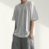 PEACE SUPIMA incision plain boxy fit short sleeve shirt