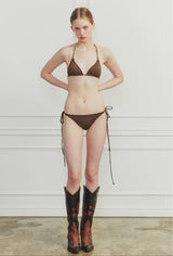 TINA STRING BIKINI SET brown