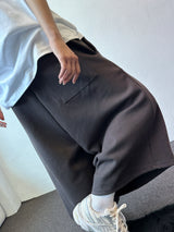 Rugby Double Pintuck Keyring Wide Bermuda Shorts 4color