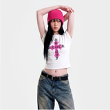 ストレッチ コットン スリム ショートスリーブ Tシャツ クロス ホワイト