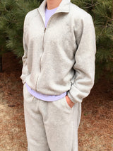 Fleece Stitch High-Neck Zip-up