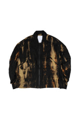 Tie Dye Shirring MA-1 Jumper (BLACK)
