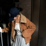 [BELLIDE MADE] Mock, suede blouson mouton jacket