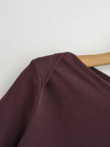 アヴェノアボートネック7分袖Tシャツ