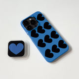 Heart Pattern Blue (Matt Phone Case)