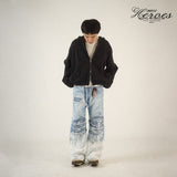 H1 Baggy Tri Biker - Ice Blue Splash - Celana Jeans