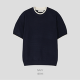 LMN Sensitive Layered Semi-Crop Short-Sleeved Knitwear (5 colors)